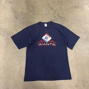 Vintage USA made logo 7 all embroidered New York giants single stitch tee shirt‎
